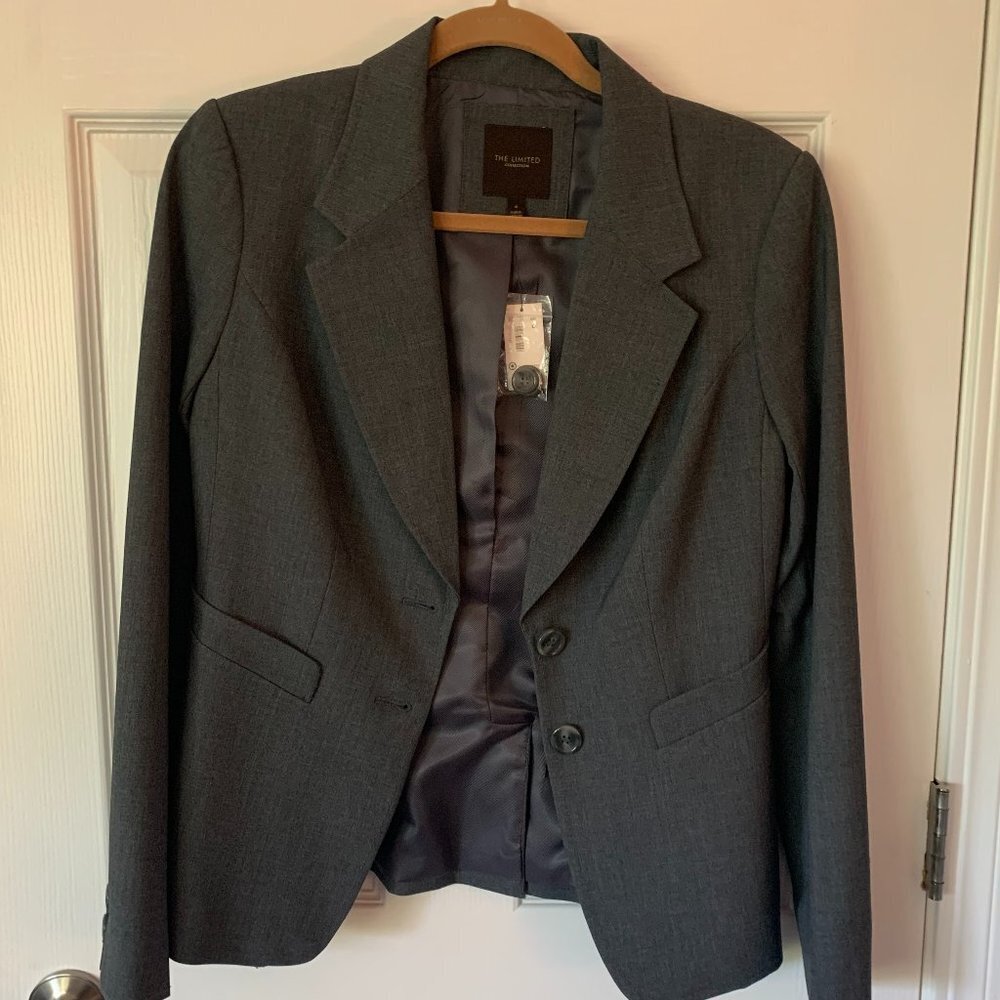 NWT Grey 2 Button Suit Blazer